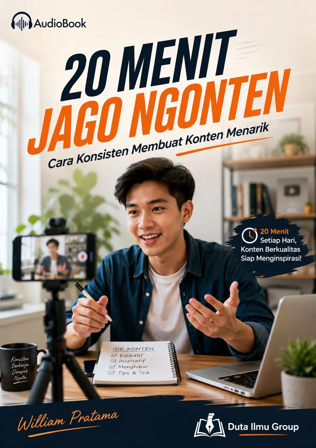 20 MENIT JAGO NGONTEN : Cara Konsisten Membuat Konten Menarik