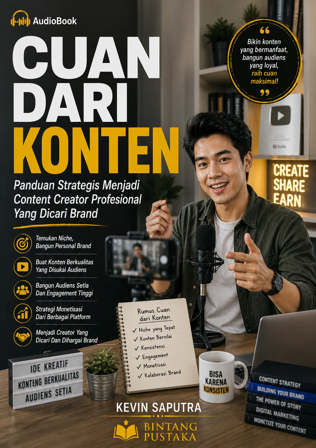 CUAN DARI KONTEN Panduan Strategis Menjadi Content Creator Profesional Yang Dicari Brand